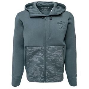 Gillz Pro Series Full Zip Storm Fleece Jacket Mens Medium Green Camo New